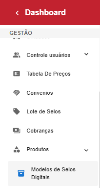 Caminho para Modelos de Selos Digitais