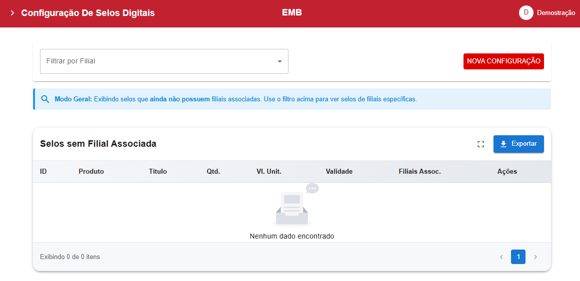 Lista de modelos de selos
