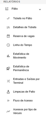 Caminho para Relatórios de Pátio