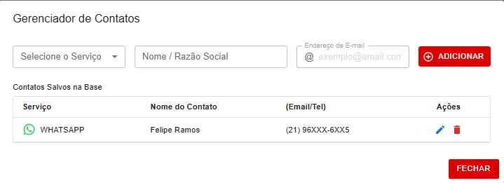 Gerenciador de Contatos